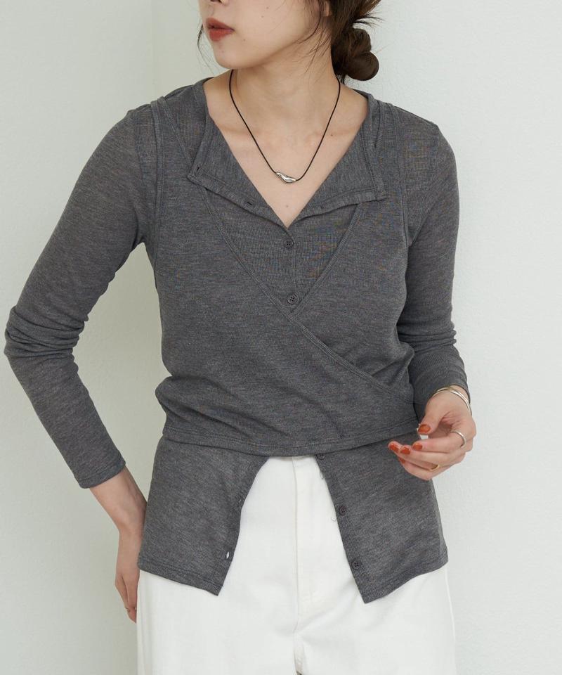 《新色登場》《大人のレイヤードスタイル》レイヤードカットソー