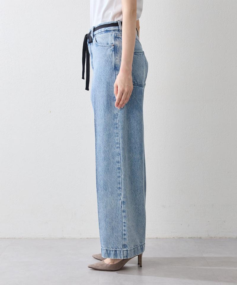 センタープレスデニムパンツ
