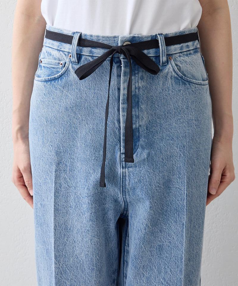 センタープレスデニムパンツ