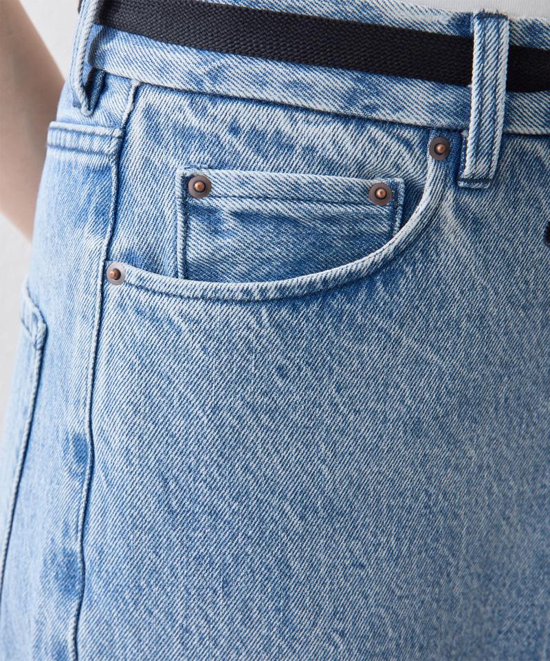 センタープレスデニムパンツ