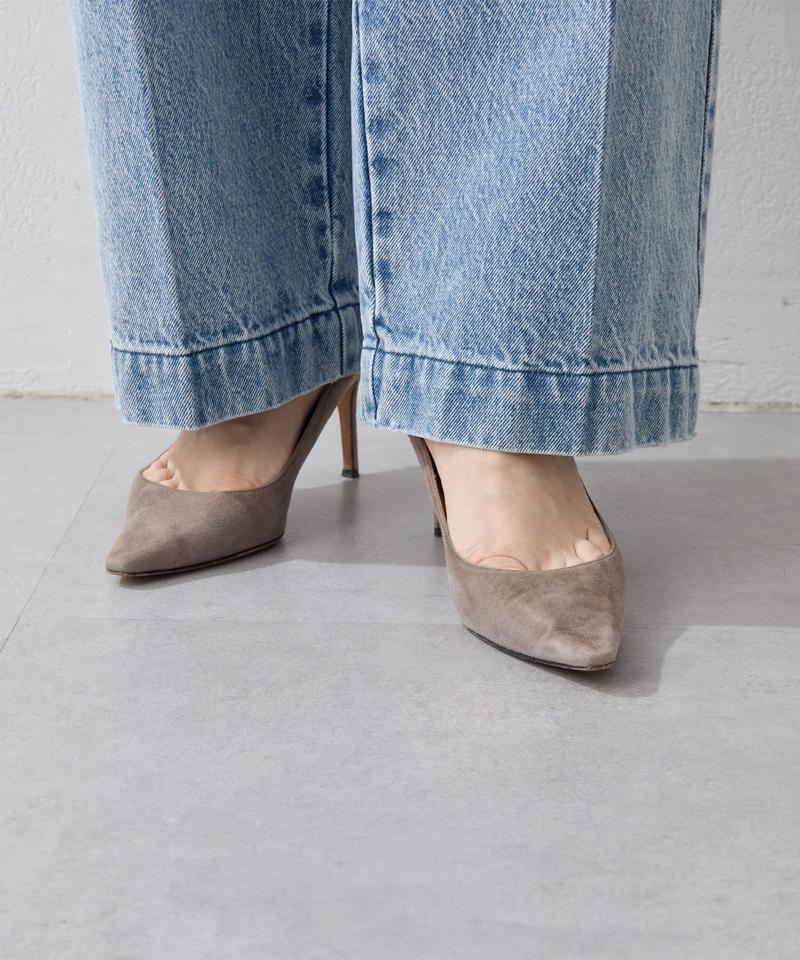 センタープレスデニムパンツ