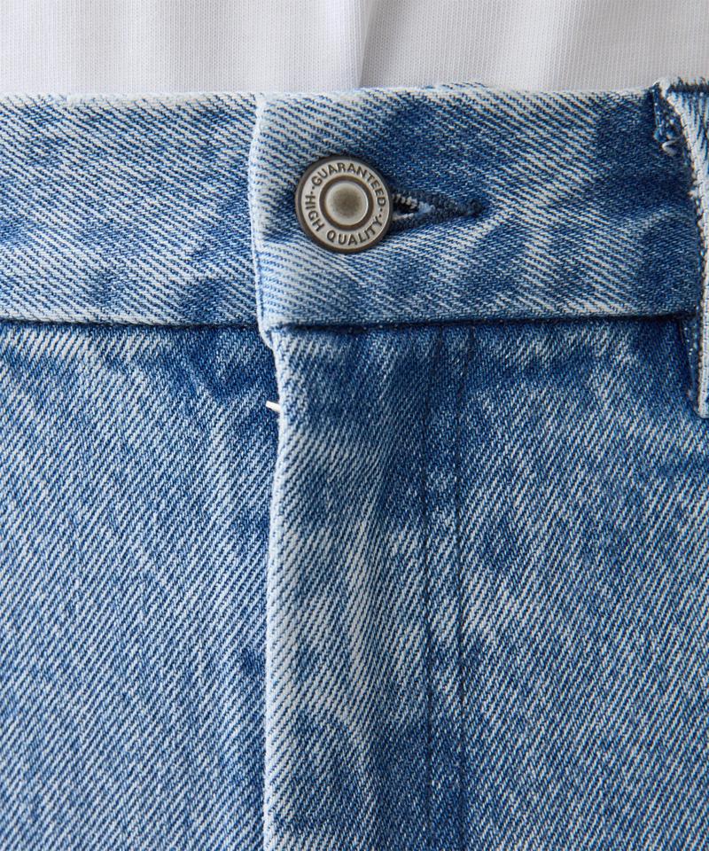 センタープレスデニムパンツ