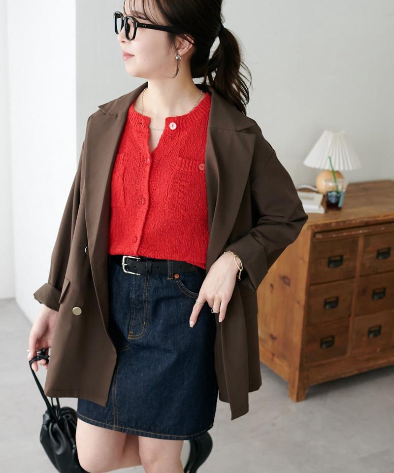 【WEB限定】ポケット付き半袖カーディガン