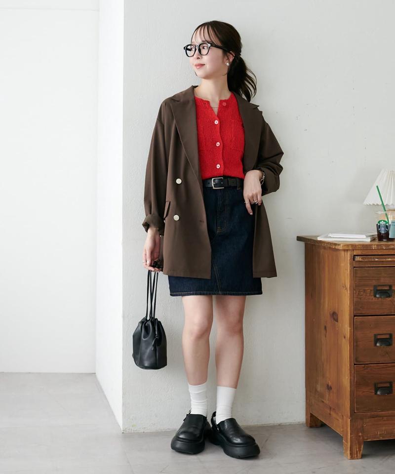 【WEB限定】ポケット付き半袖カーディガン