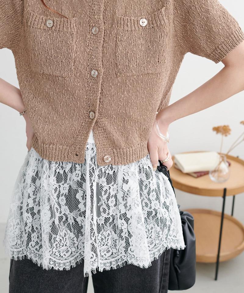 【WEB限定】ポケット付き半袖カーディガン