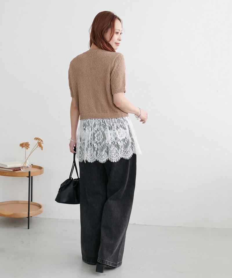 【WEB限定】ポケット付き半袖カーディガン