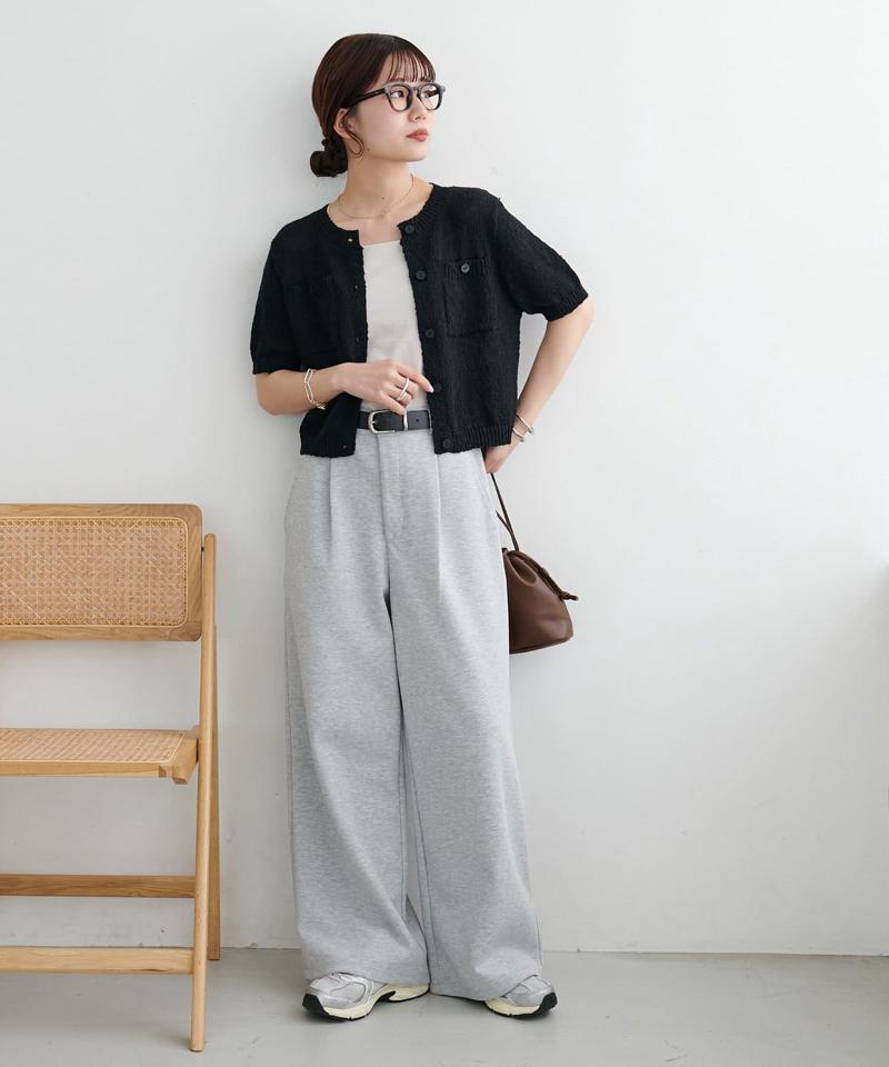 【WEB限定】ポケット付き半袖カーディガン