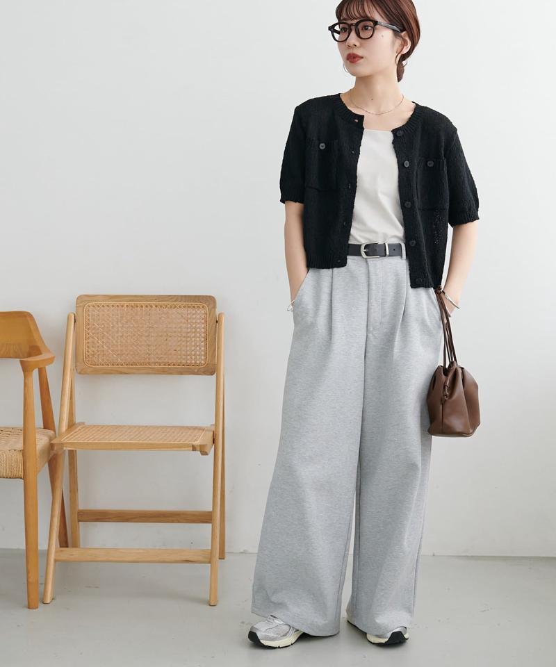 【WEB限定】ポケット付き半袖カーディガン