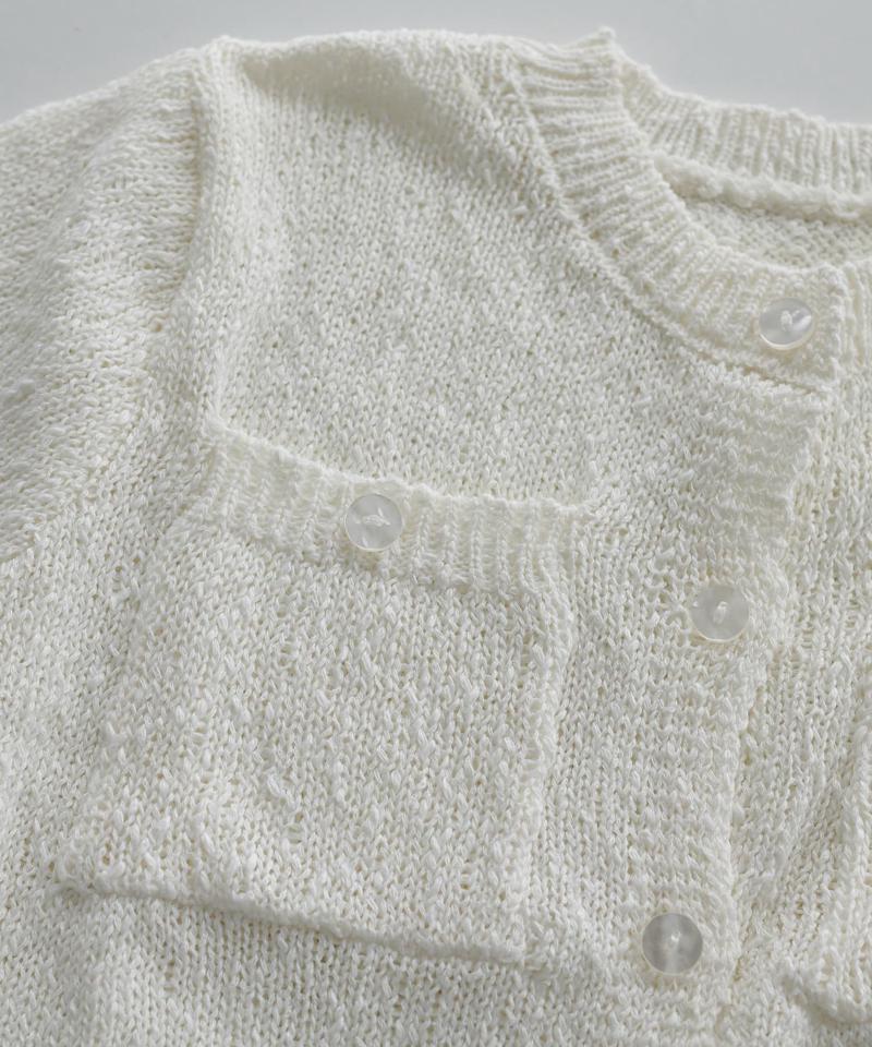 【WEB限定】ポケット付き半袖カーディガン