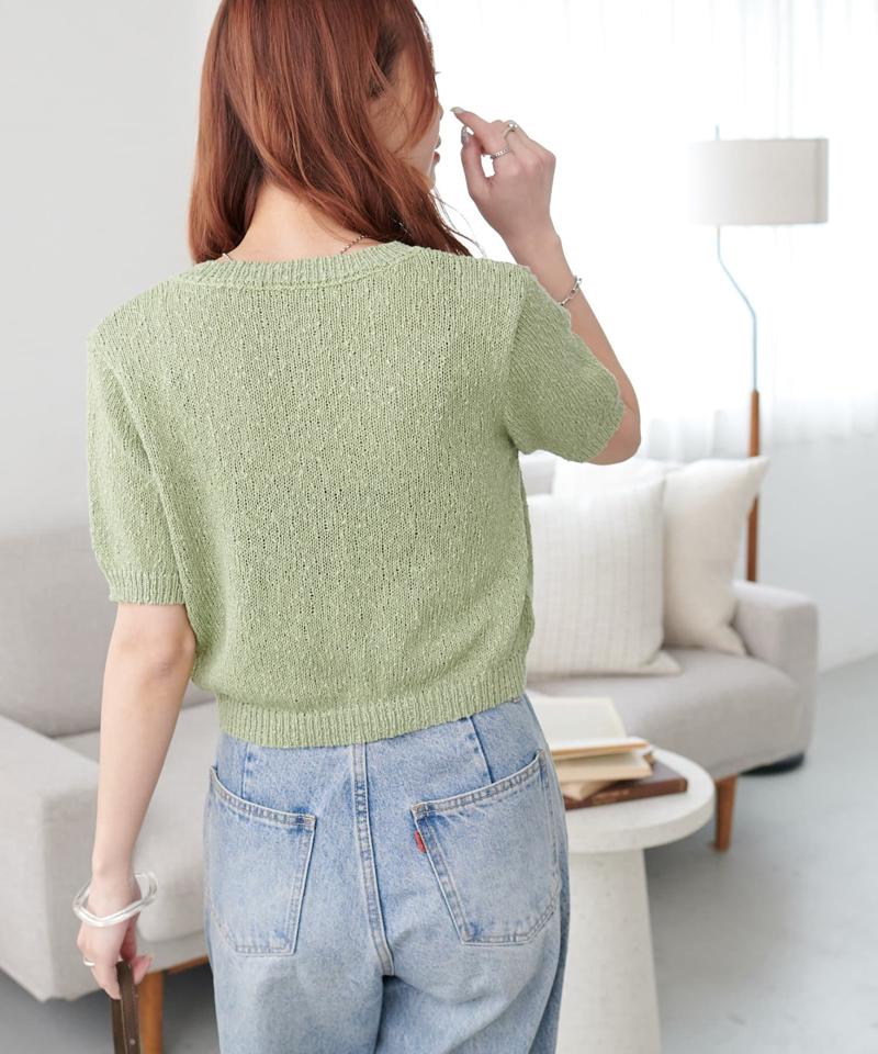 【WEB限定】ポケット付き半袖カーディガン