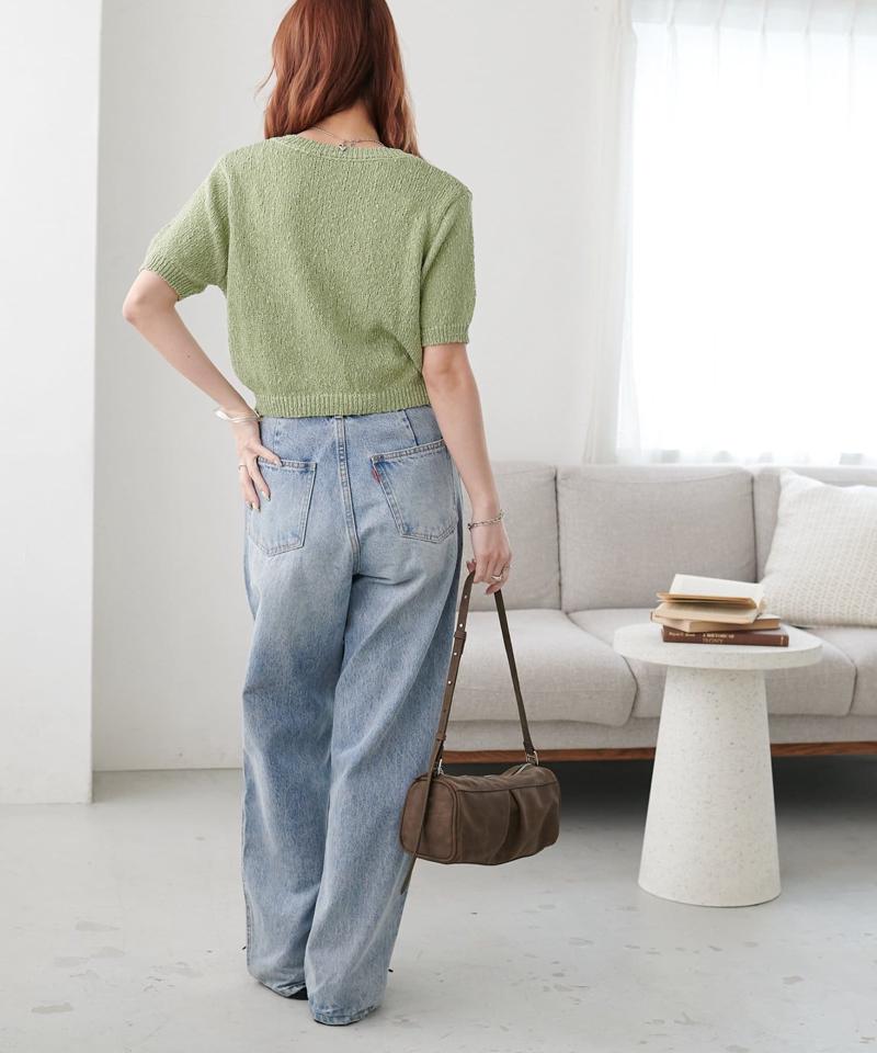 【WEB限定】ポケット付き半袖カーディガン