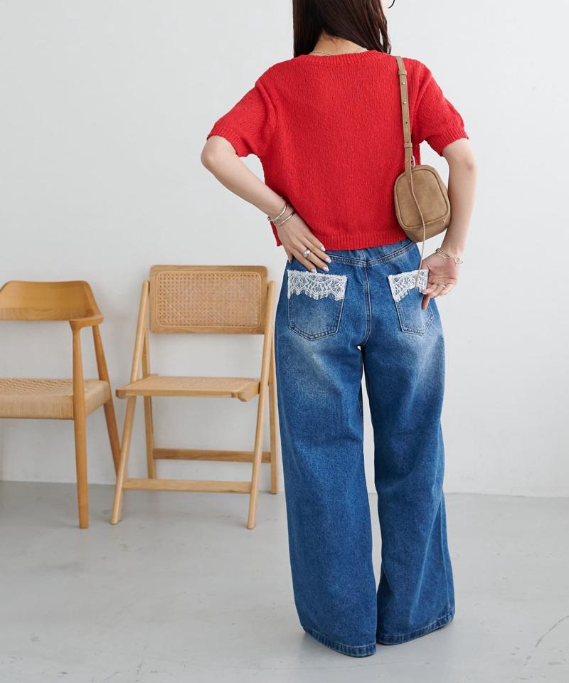 【WEB限定】ポケット付き半袖カーディガン