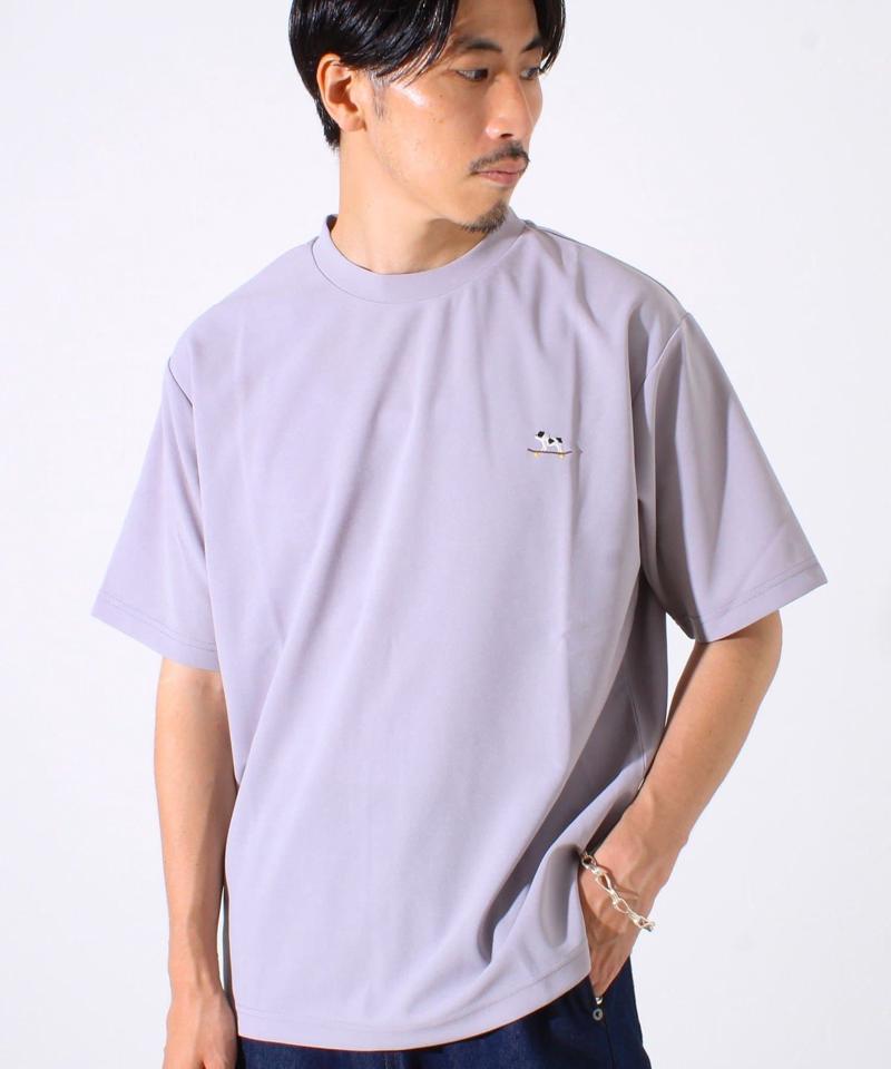 【GLOSTER/グロスター】フレンチブルドッグ刺繍 カットジョーゼットTシャツ