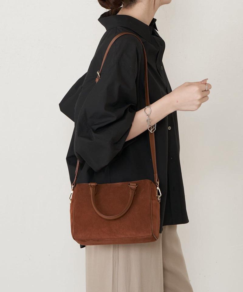［WEB限定カラーあり］スエード2WAYミニボストンバッグ
