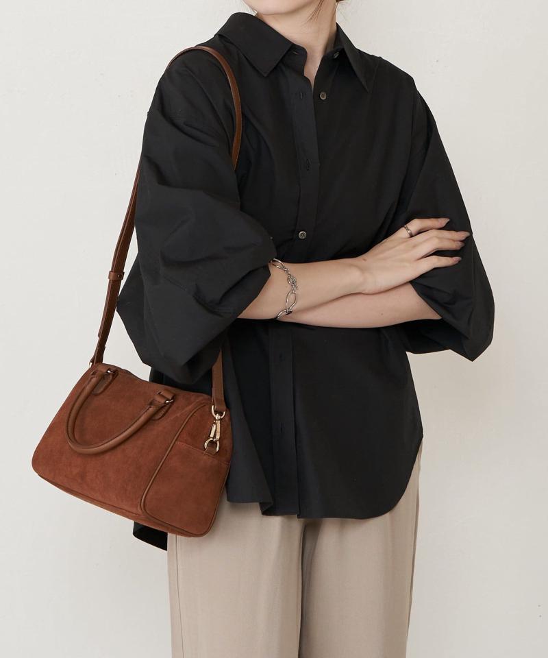 ［WEB限定カラーあり］スエード2WAYミニボストンバッグ