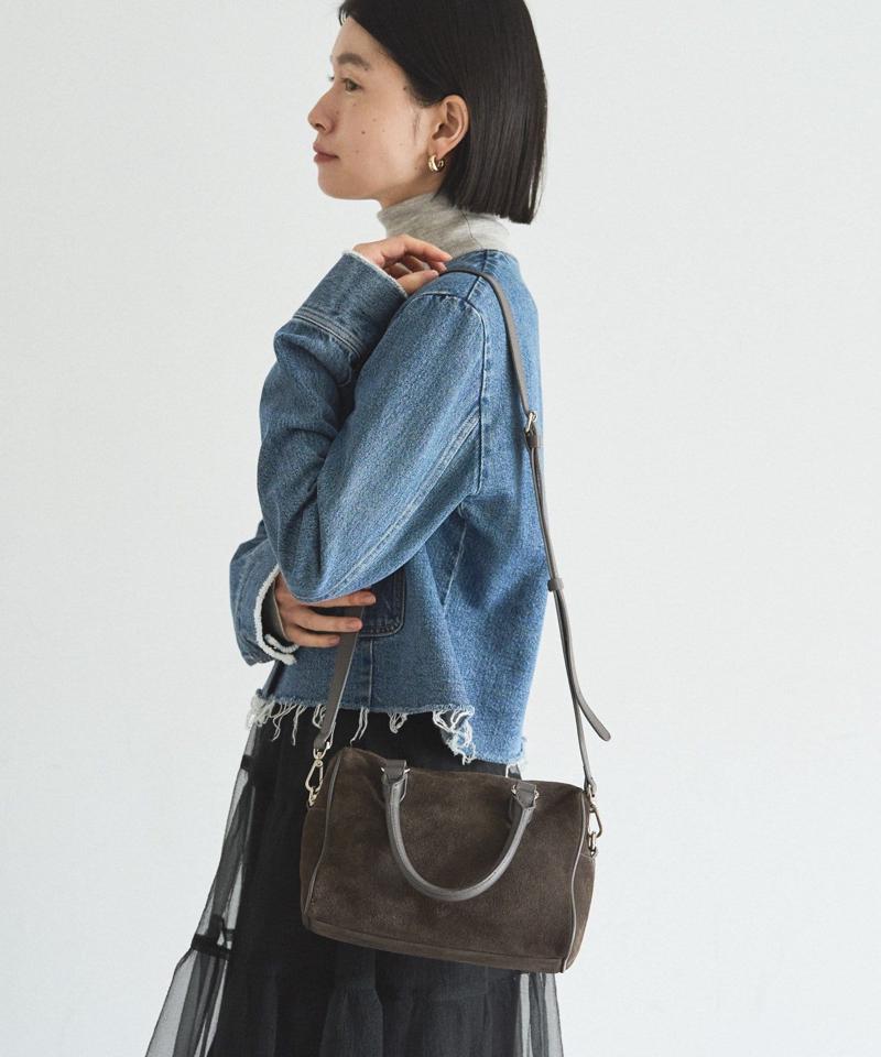 ［WEB限定カラーあり］スエード2WAYミニボストンバッグ