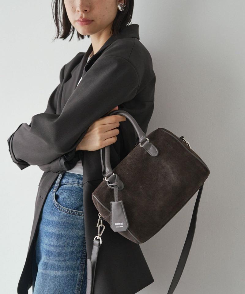 ［WEB限定カラーあり］スエード2WAYミニボストンバッグ