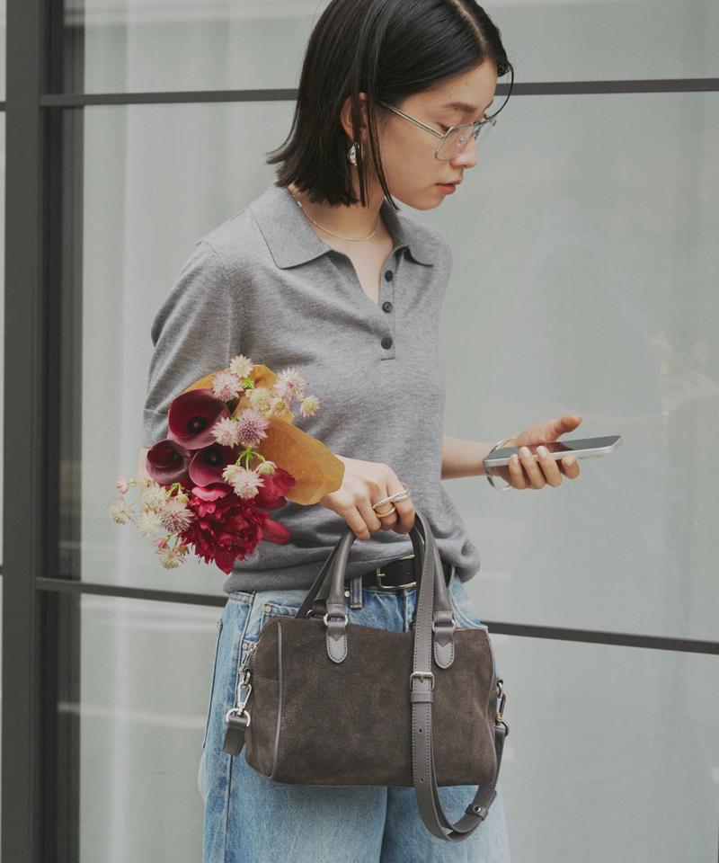 ［WEB限定カラーあり］スエード2WAYミニボストンバッグ