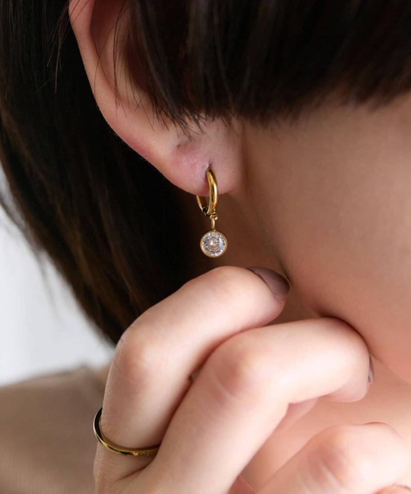 《金属アレルギー対応/ステンレス》ジルコニアピアス