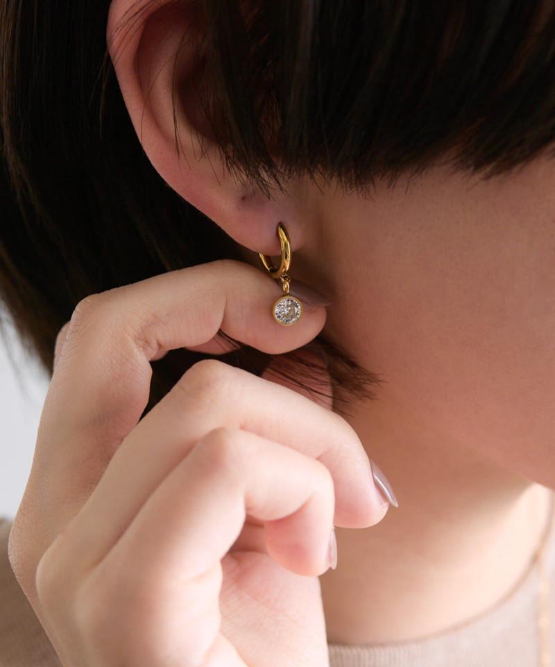 《金属アレルギー対応/ステンレス》ジルコニアピアス