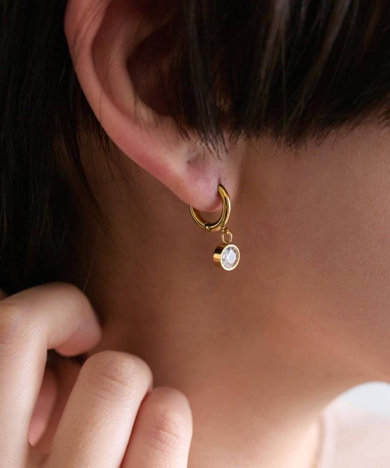 《金属アレルギー対応/ステンレス》ジルコニアピアス