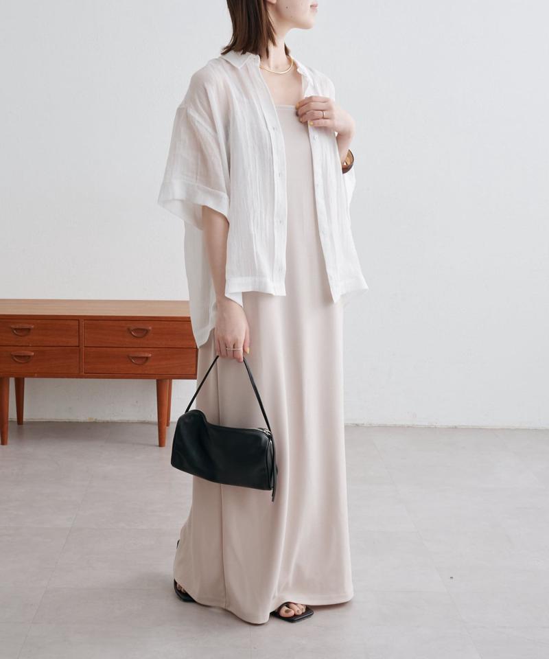 シアーリネンハーフスリーブシャツ