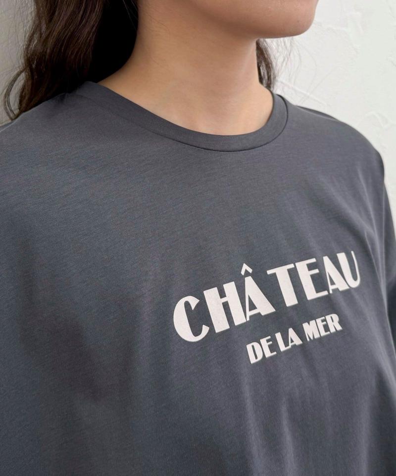シルケット袖口 ロール5分袖ロゴTシャツ