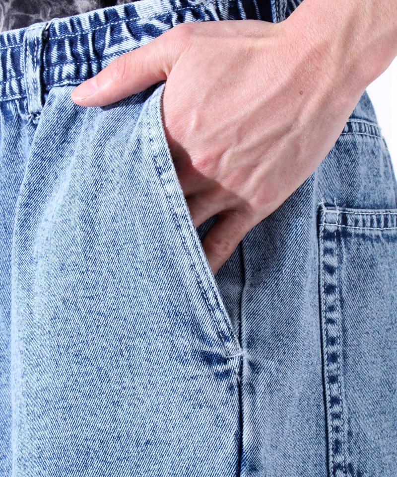 【GLOSTER】イージーデニムショーツ／USEDライク ハーフパンツ