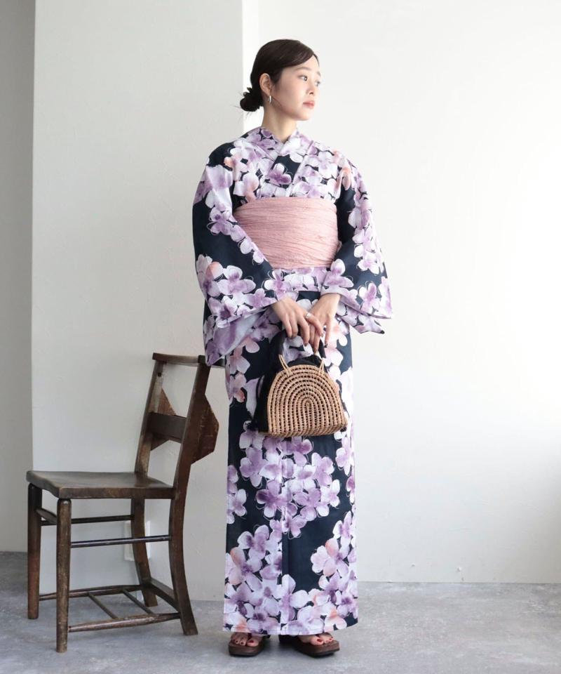 【WEB限定/全3色】花柄浴衣2点セット