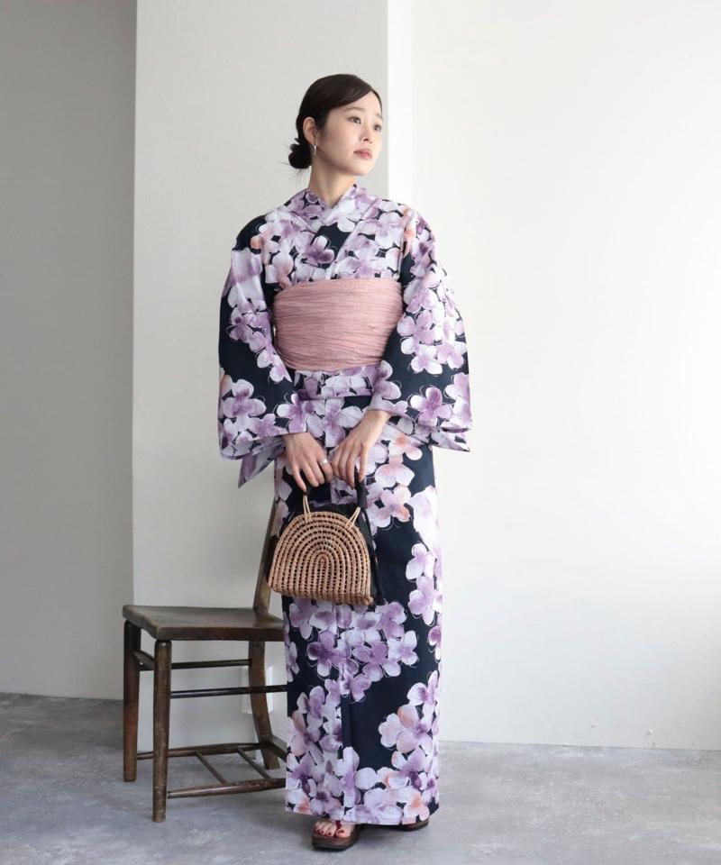 【WEB限定/全3色】花柄浴衣2点セット