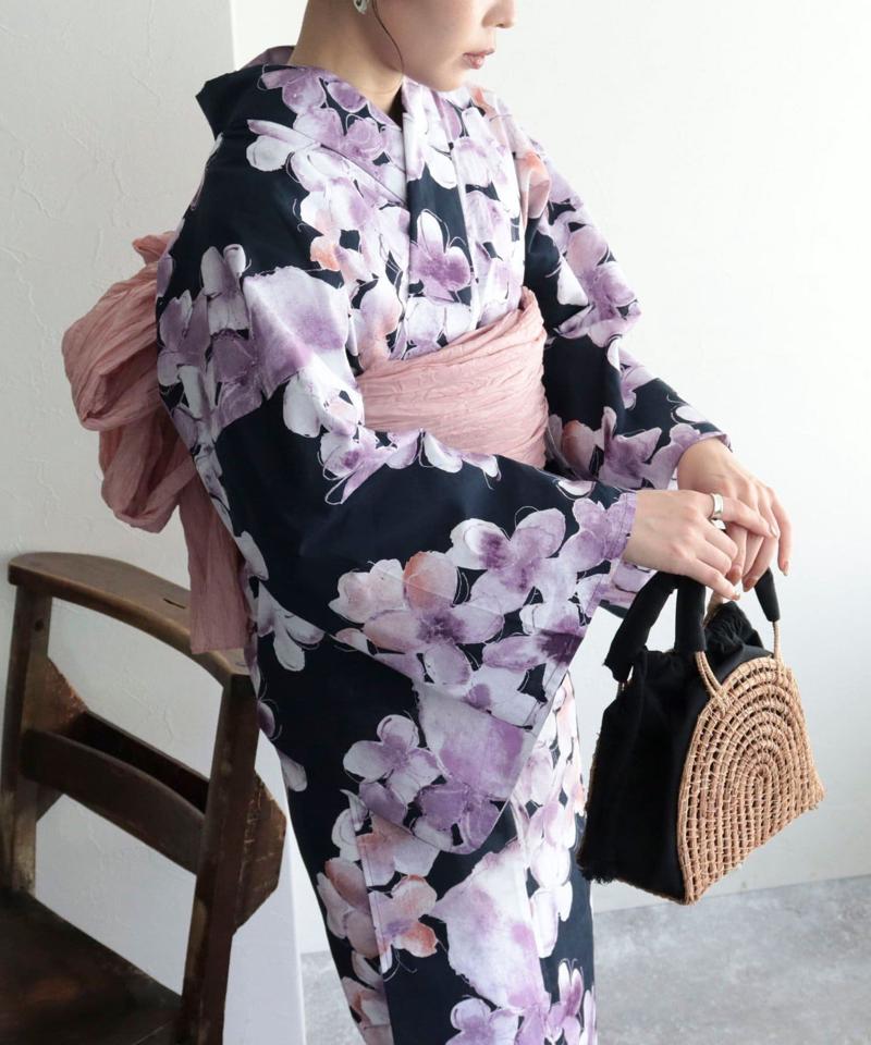 【WEB限定/全3色】花柄浴衣2点セット