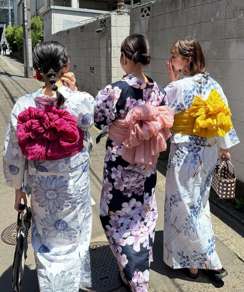 【WEB限定/全3色】花柄浴衣2点セット
