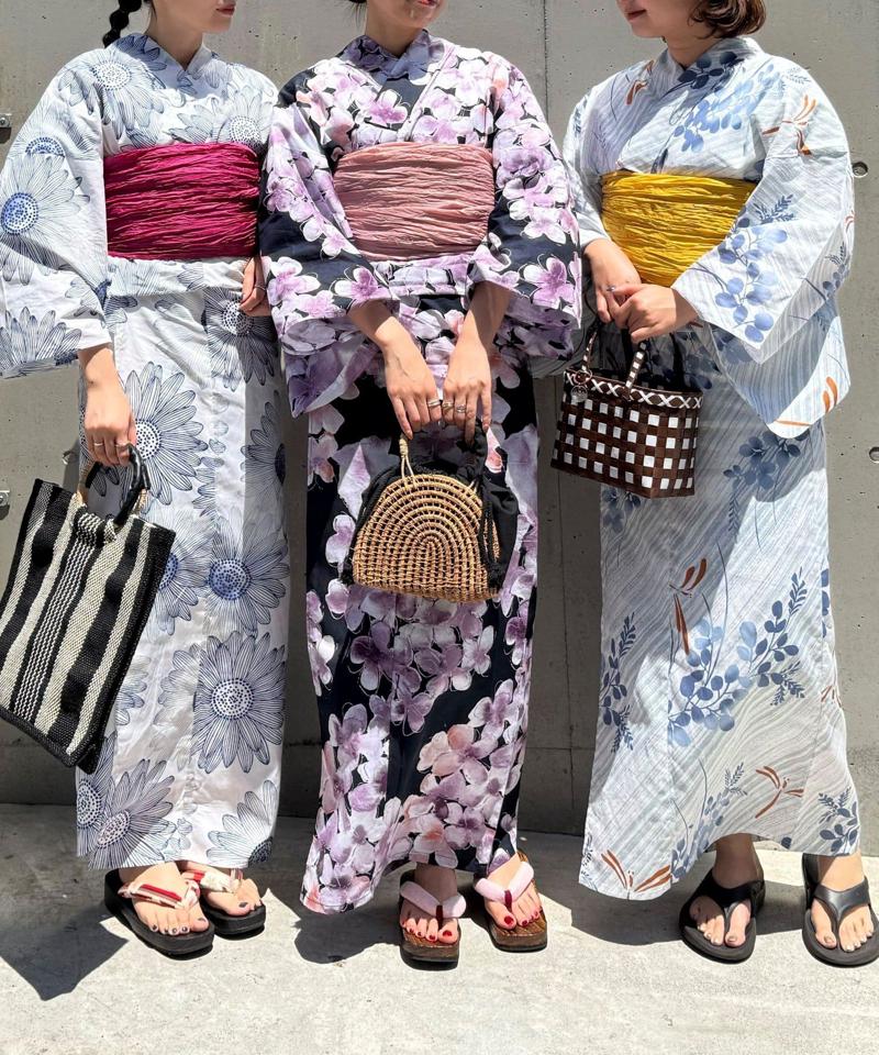【WEB限定/全3色】花柄浴衣2点セット
