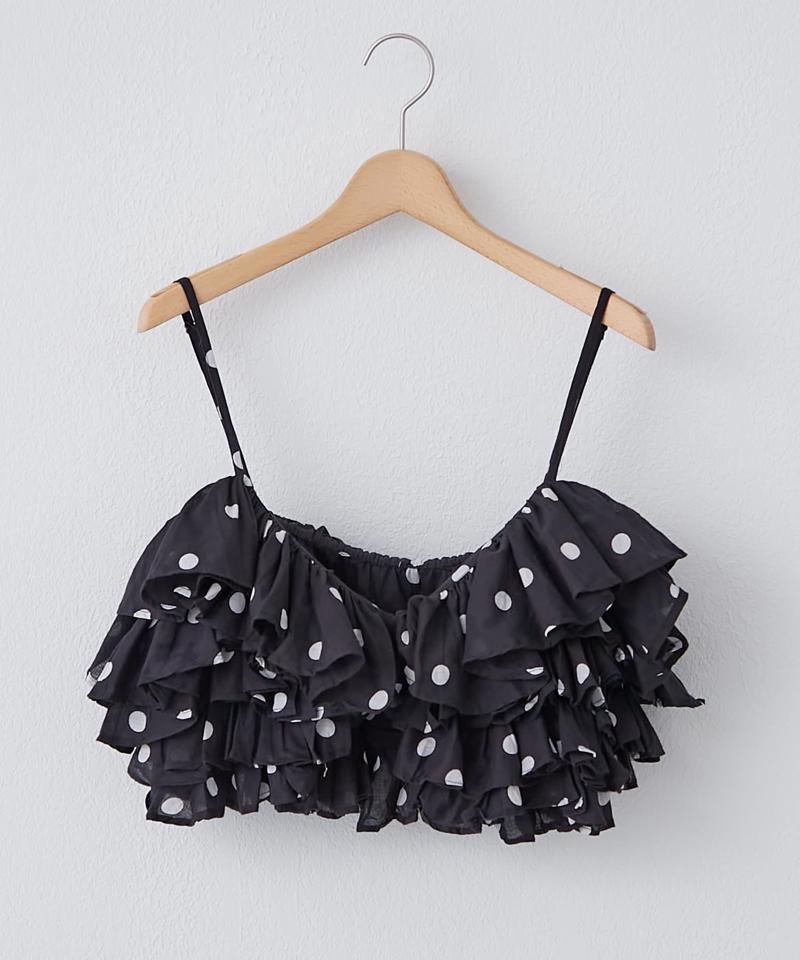 crinkle dot frill cami