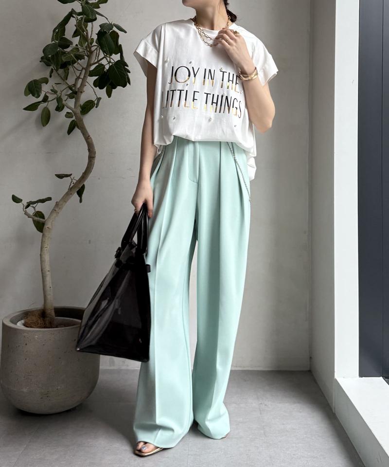 【WEB限定】シルケットパールロゴトップス