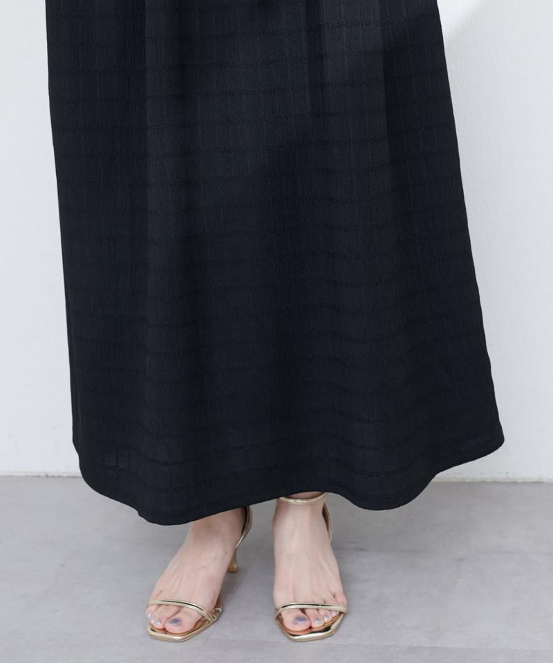 【WEB限定】シャーリングチェックパフスリーブワンピース