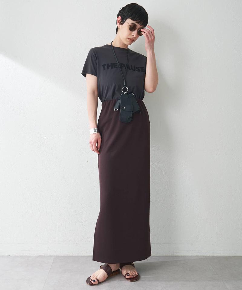 カットジョーゼットスリットスカート