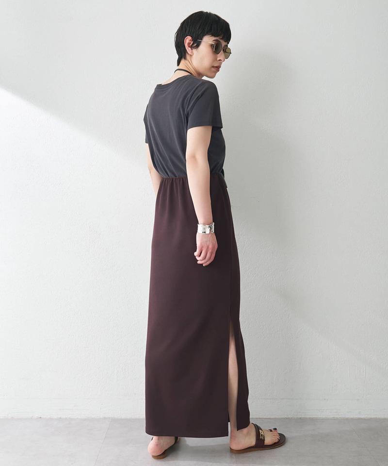 カットジョーゼットスリットスカート