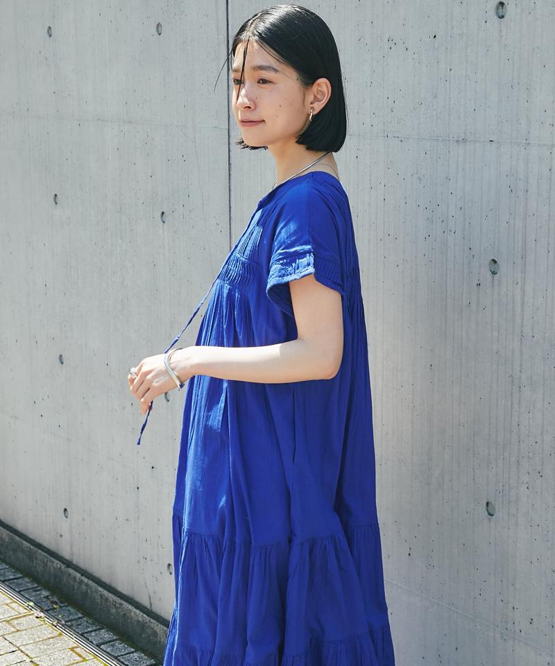 《2WAY仕様》前後2WAYインド綿ピンタックワンピース