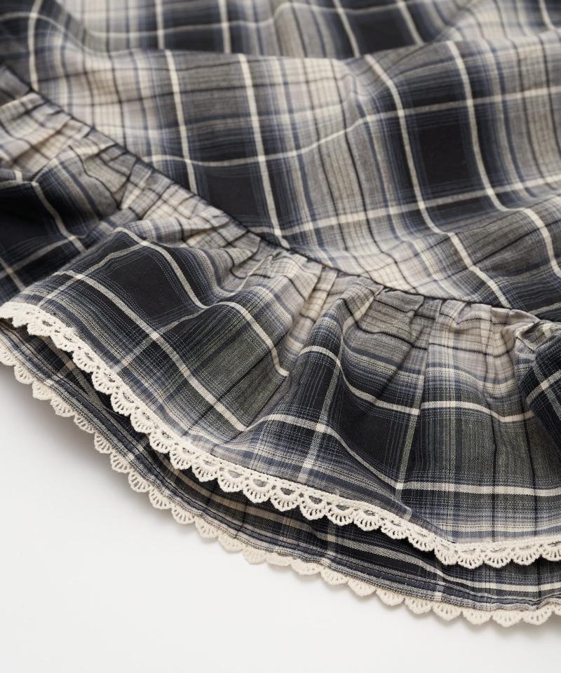 【ドット/チェック】マルチWAYフリルビッグスカーフ