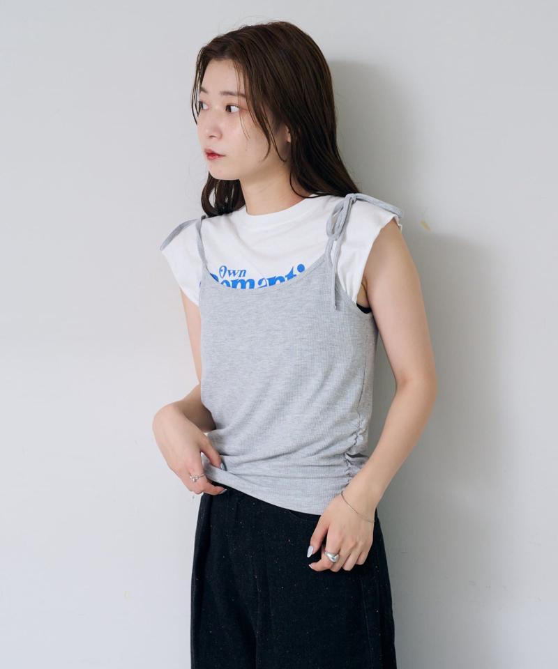 【セットアイテム】ボーダーTEE×キャミSET