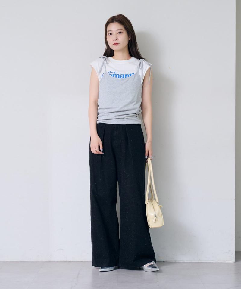 【セットアイテム】ボーダーTEE×キャミSET