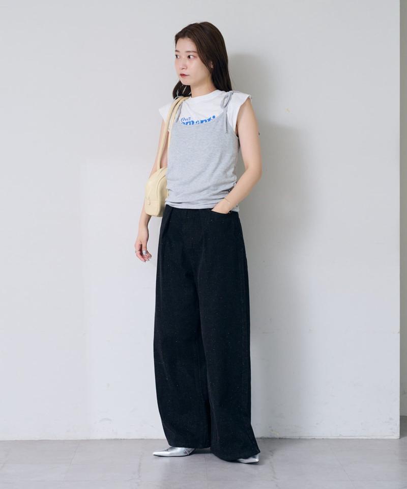 【セットアイテム】ボーダーTEE×キャミSET