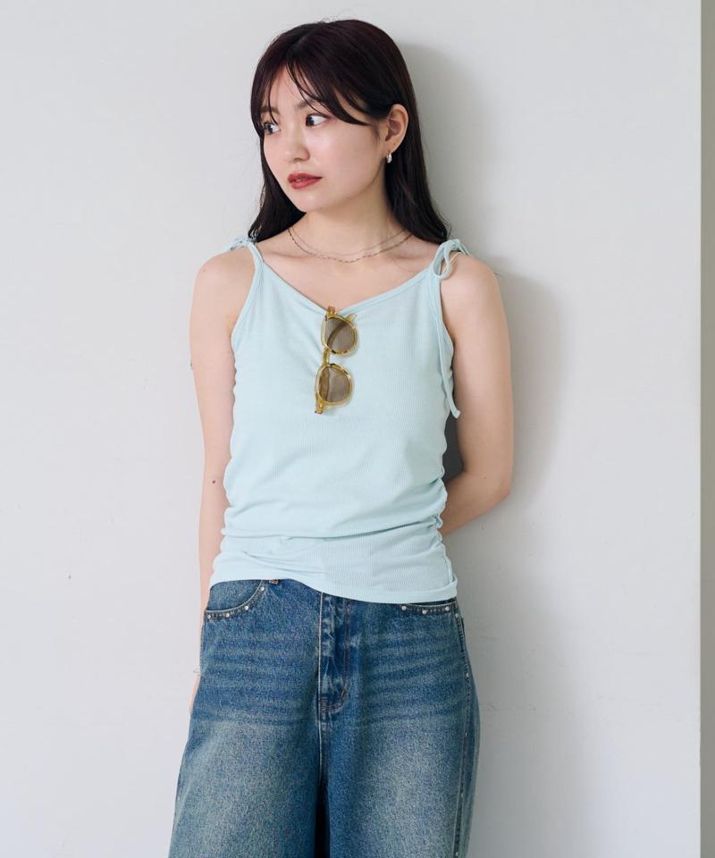 【セットアイテム】ボーダーTEE×キャミSET