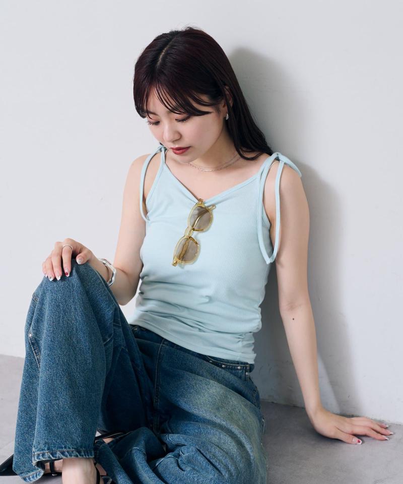 【セットアイテム】ボーダーTEE×キャミSET