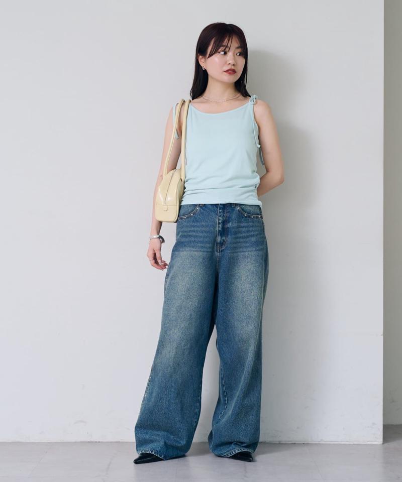 【セットアイテム】ボーダーTEE×キャミSET