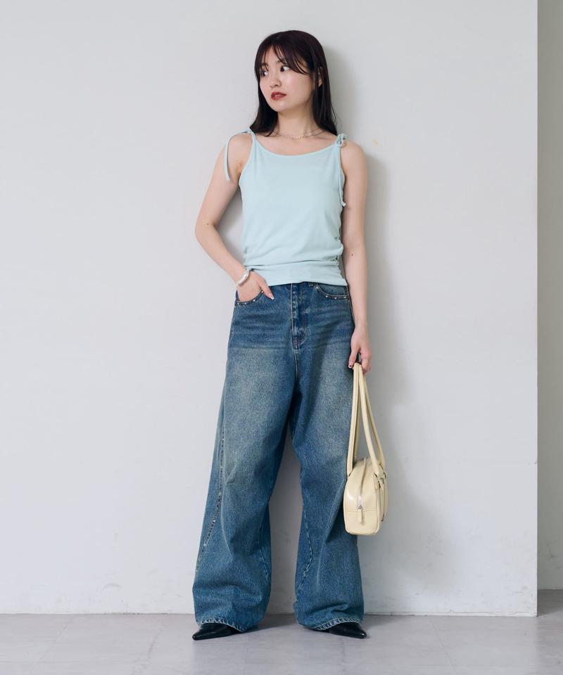 【セットアイテム】ボーダーTEE×キャミSET
