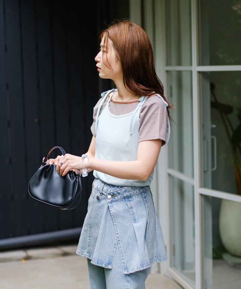 【セットアイテム】ボーダーTEE×キャミSET
