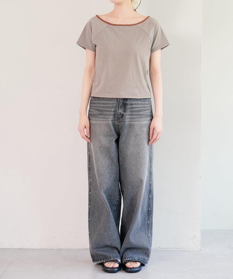 【セットアイテム】ボーダーTEE×キャミSET