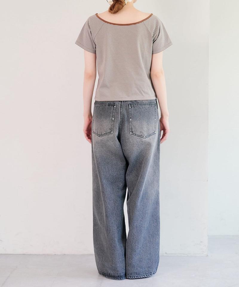 【セットアイテム】ボーダーTEE×キャミSET